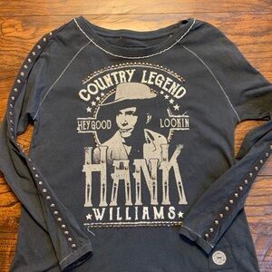 Double D Ranch Hank Williams Long Sleeved T-shirt Size XS